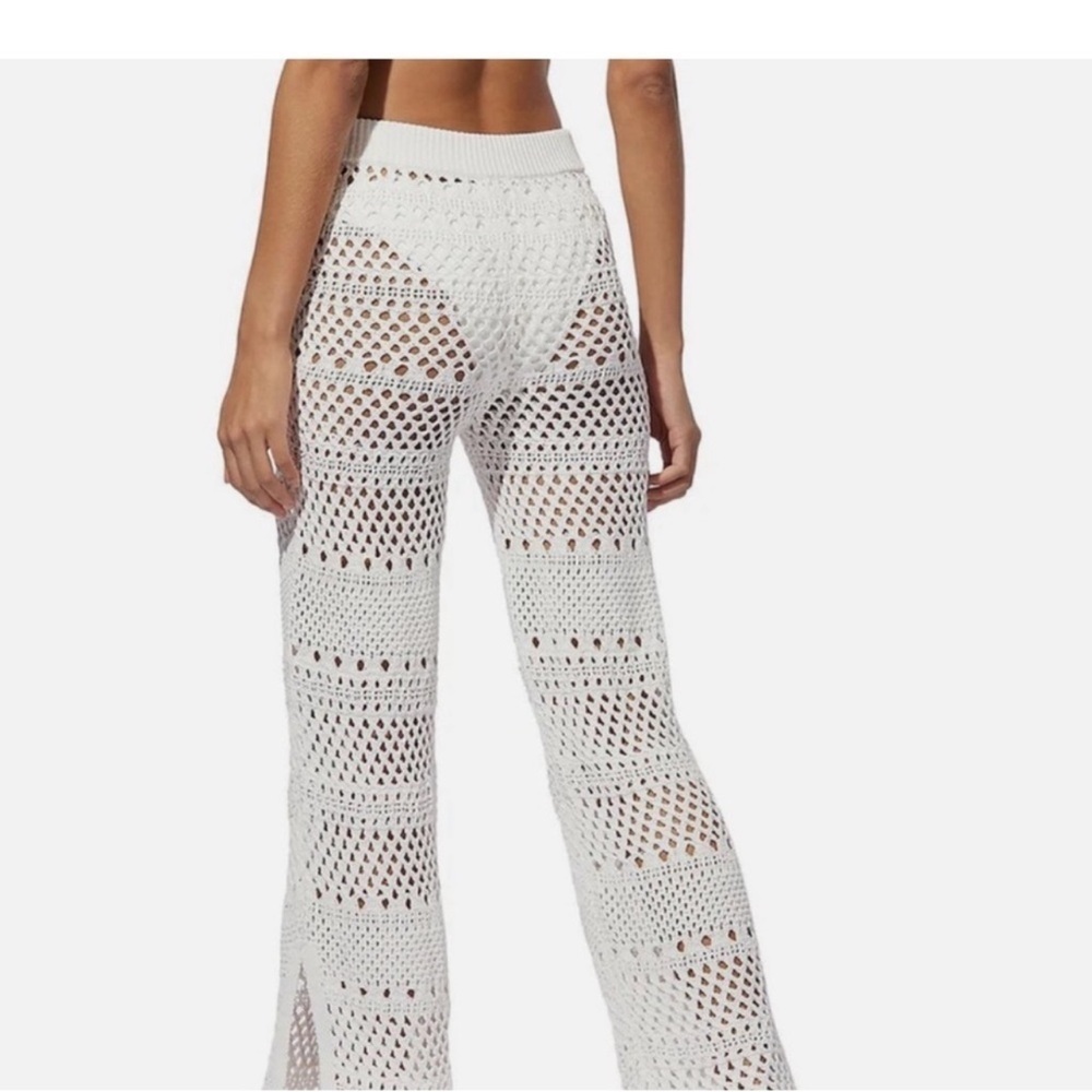 NWOT SOLID & STRIPED The Crochet Logan Pant White Sz S